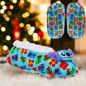 Disney Lilo and Stitch Christmas Holiday Slippers Women’s Size 7-9.5  Fuzzybabba